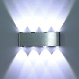 Aplique de pared moderno, lámpara de pared para pasillo interior, iluminación decorativa de aluminio integrada