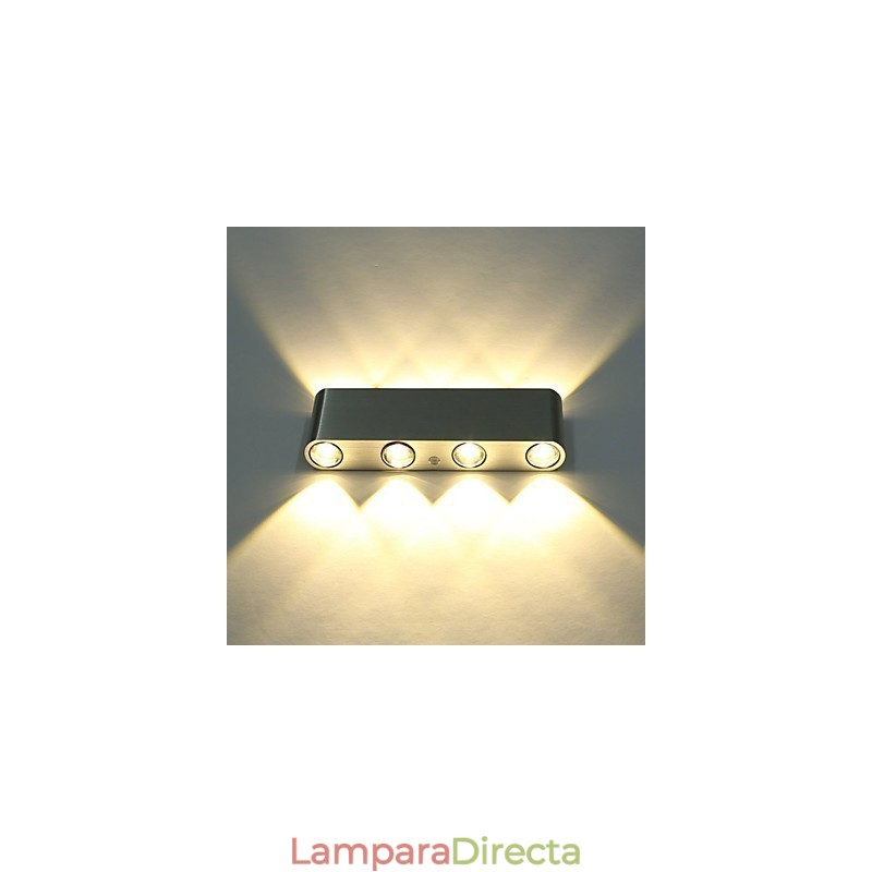 Aplique de pared moderno, lámpara de pared para pasillo interior, iluminación decorativa de aluminio integrada