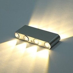 Aplique de pared moderno, lámpara de pared para pasillo interior, iluminación decorativa de aluminio integrada