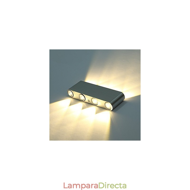 Aplique de pared moderno, lámpara de pared para pasillo interior, iluminación decorativa de aluminio integrada