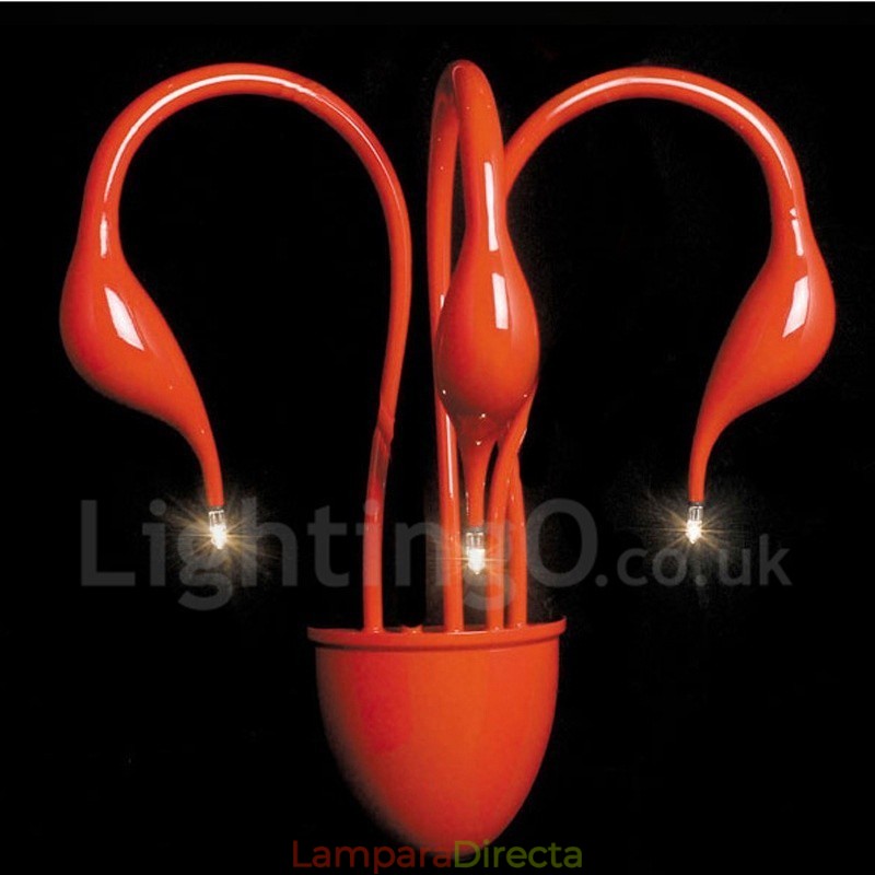Aplique de pared con luz ambiental moderna y contemporánea en varios colores Swan Head