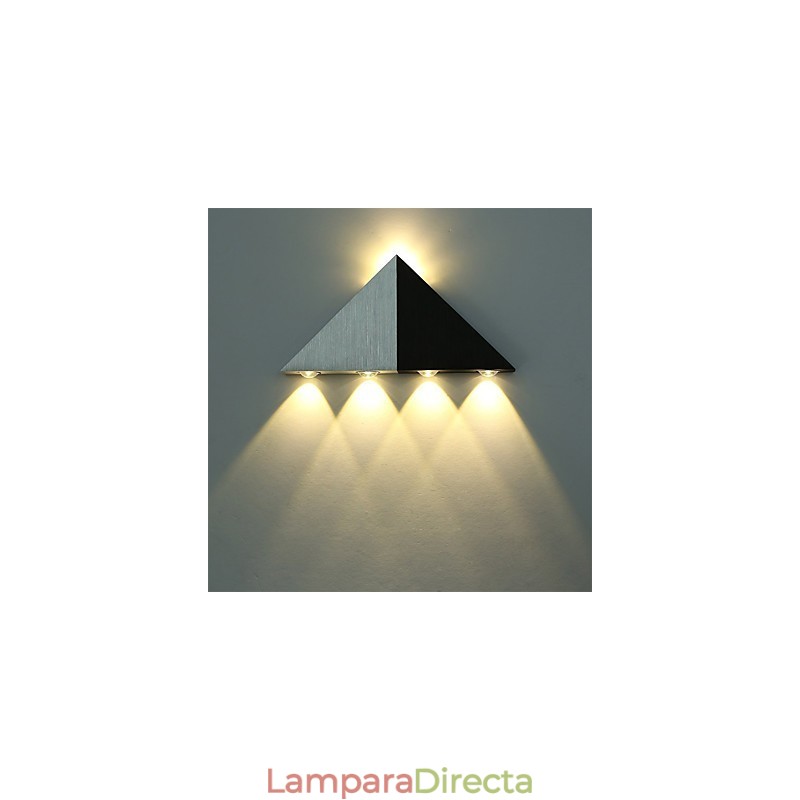 Aplique de pared triangular moderno, lámpara de pared de aluminio para pasillo interior, iluminación decorativa para estudio y restaurante.