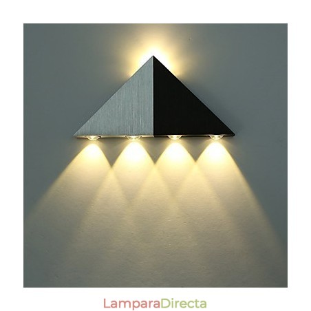 Aplique de pared triangular moderno, lámpara de pared de aluminio para pasillo interior, iluminación decorativa para estudio y restaurante. Aplique de pared triangular moderno, lámpara de pared de aluminio para pasillo interior, iluminación decorativa para estudio y restaurante.