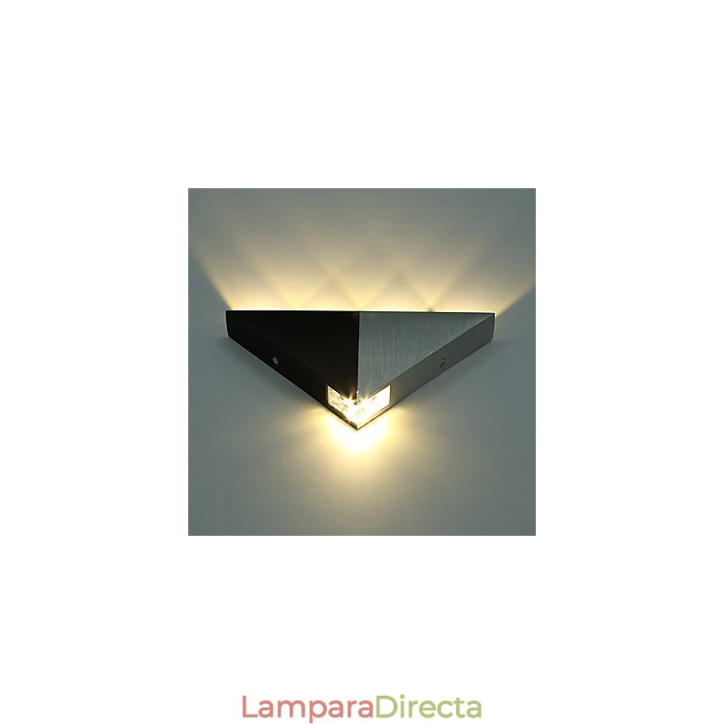Aplique de pared triangular moderno, lámpara de pared de aluminio para pasillo interior, iluminación decorativa para estudio y restaurante.
