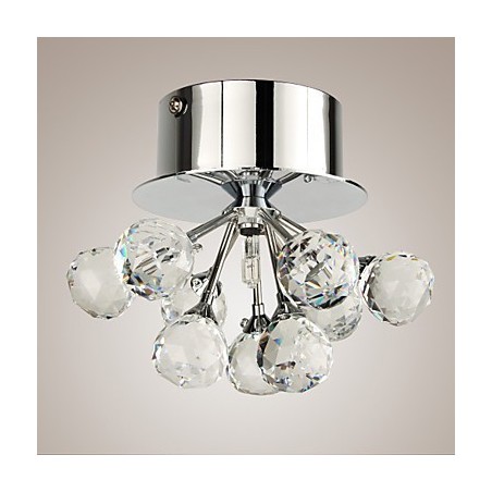 Lámpara empotrada moderna de metal cromado estilo mini de cristal contemporáneo Lámpara empotrada moderna de metal cromado estilo mini de cristal contemporáneo