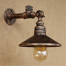 Apliques de pared con luz ambiental con pintura rústica tipo cabaña