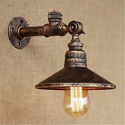 Apliques de pared con luz ambiental con pintura rústica tipo cabaña