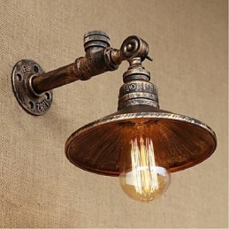 Apliques de pared con luz ambiental con pintura rústica tipo cabaña