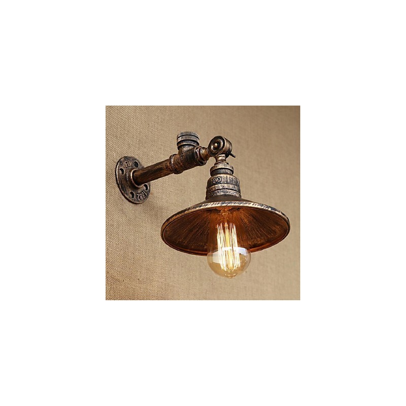 Apliques de pared con luz ambiental con pintura rústica tipo cabaña