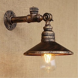 Apliques de pared con luz ambiental con pintura rústica tipo cabaña