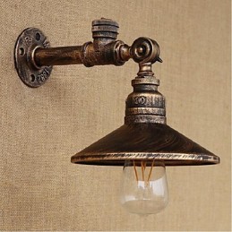 Apliques de pared con luz ambiental con pintura rústica tipo cabaña