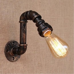 Lámpara de pared pequeña decorativa con pipa de agua sencilla y nostálgica
