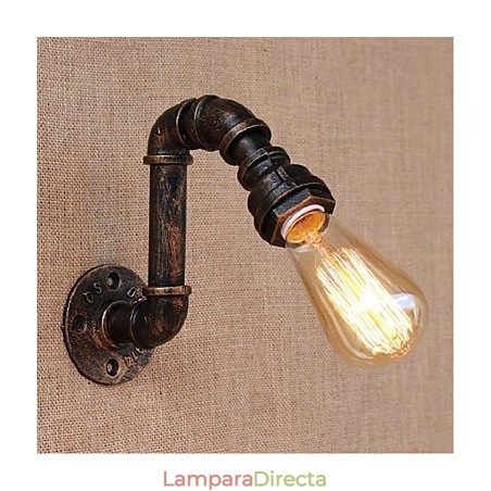 Lámpara de pared pequeña decorativa con pipa de agua sencilla y nostálgica Lámpara de pared pequeña decorativa con pipa de agua sencilla y nostálgica