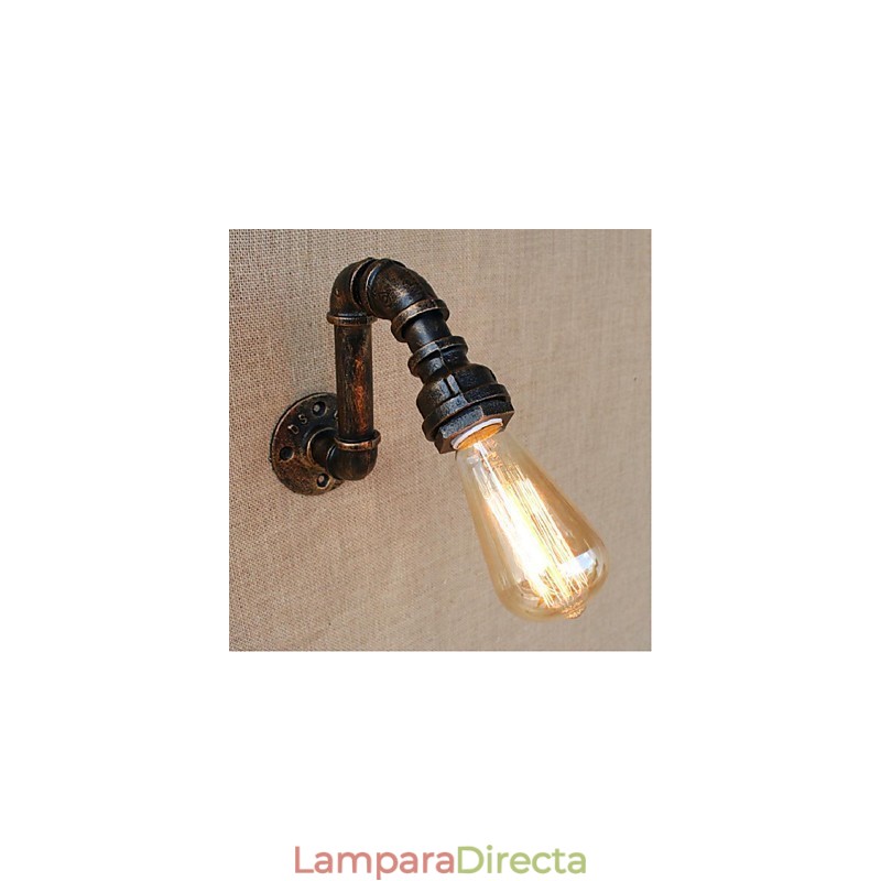 Lámpara de pared pequeña decorativa con pipa de agua sencilla y nostálgica