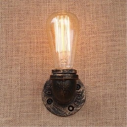 Lámpara de pared pequeña decorativa con pipa de agua sencilla y nostálgica