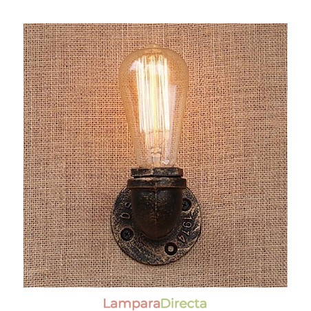 Lámpara de pared pequeña decorativa con pipa de agua sencilla y nostálgica Lámpara de pared pequeña decorativa con pipa de agua sencilla y nostálgica