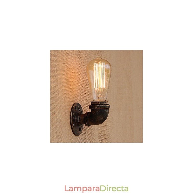 Lámpara de pared pequeña decorativa con pipa de agua sencilla y nostálgica