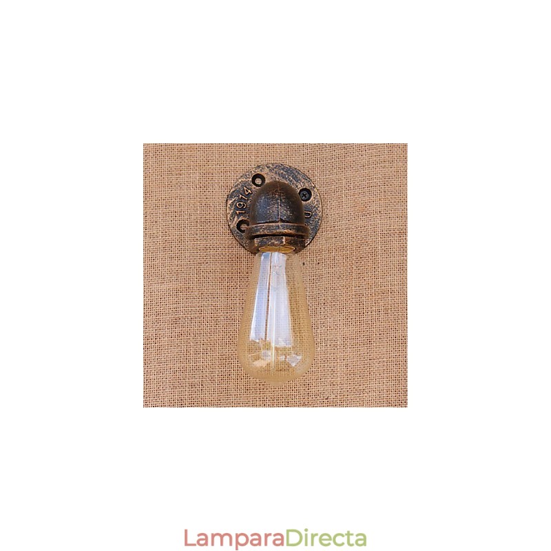 Lámpara de pared pequeña decorativa con pipa de agua sencilla y nostálgica