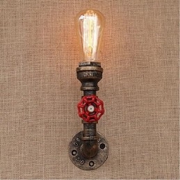 Lámpara de pared pequeña decorativa con pipa de agua sencilla y nostálgica