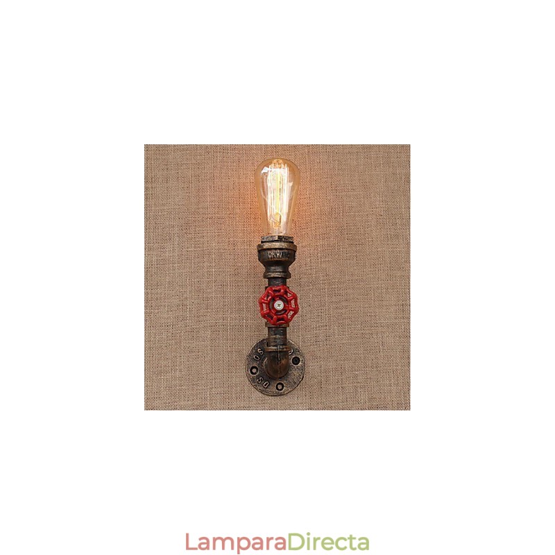 Lámpara de pared pequeña decorativa con pipa de agua sencilla y nostálgica