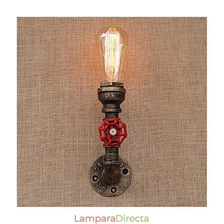 Lámpara de pared pequeña decorativa con pipa de agua sencilla y nostálgica Lámpara de pared pequeña decorativa con pipa de agua sencilla y nostálgica