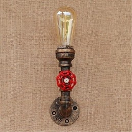 Lámpara de pared pequeña decorativa con pipa de agua sencilla y nostálgica