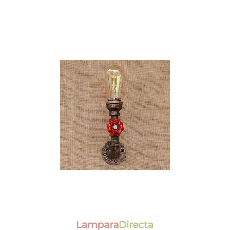 Lámpara de pared pequeña decorativa con pipa de agua sencilla y nostálgica