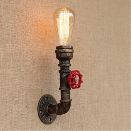 Lámpara de pared pequeña decorativa con pipa de agua sencilla y nostálgica
