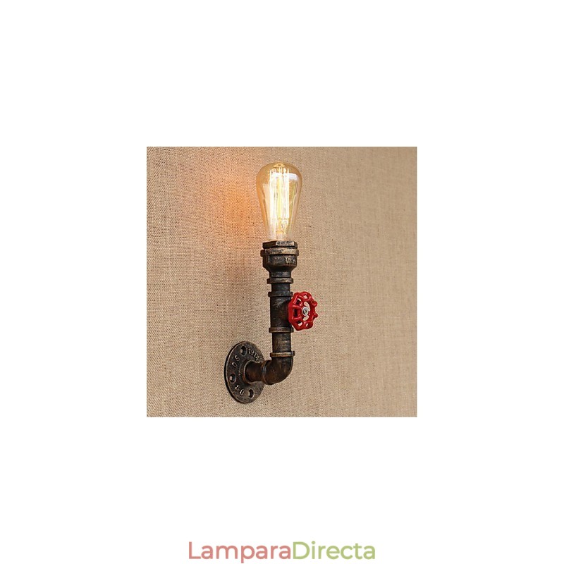 Lámpara de pared pequeña decorativa con pipa de agua sencilla y nostálgica