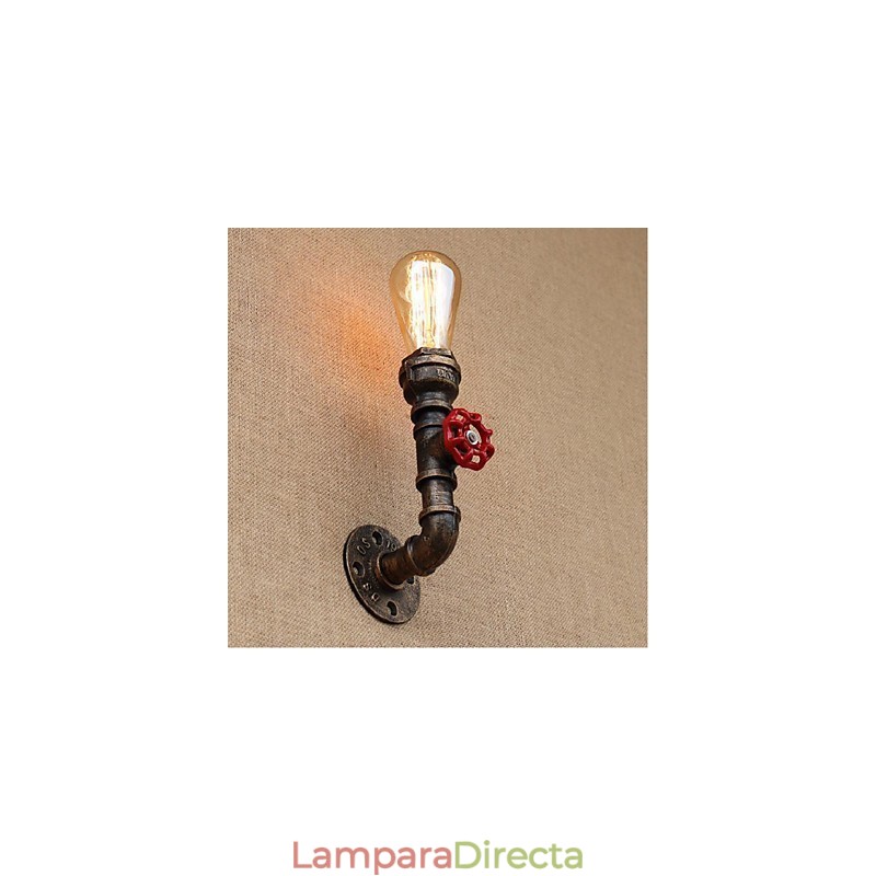 Lámpara de pared pequeña decorativa con pipa de agua sencilla y nostálgica