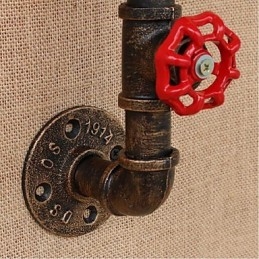Lámpara de pared pequeña decorativa con pipa de agua sencilla y nostálgica