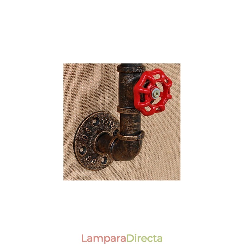 Lámpara de pared pequeña decorativa con pipa de agua sencilla y nostálgica
