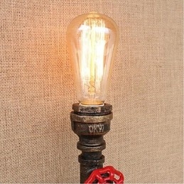 Lámpara de pared pequeña decorativa con pipa de agua sencilla y nostálgica