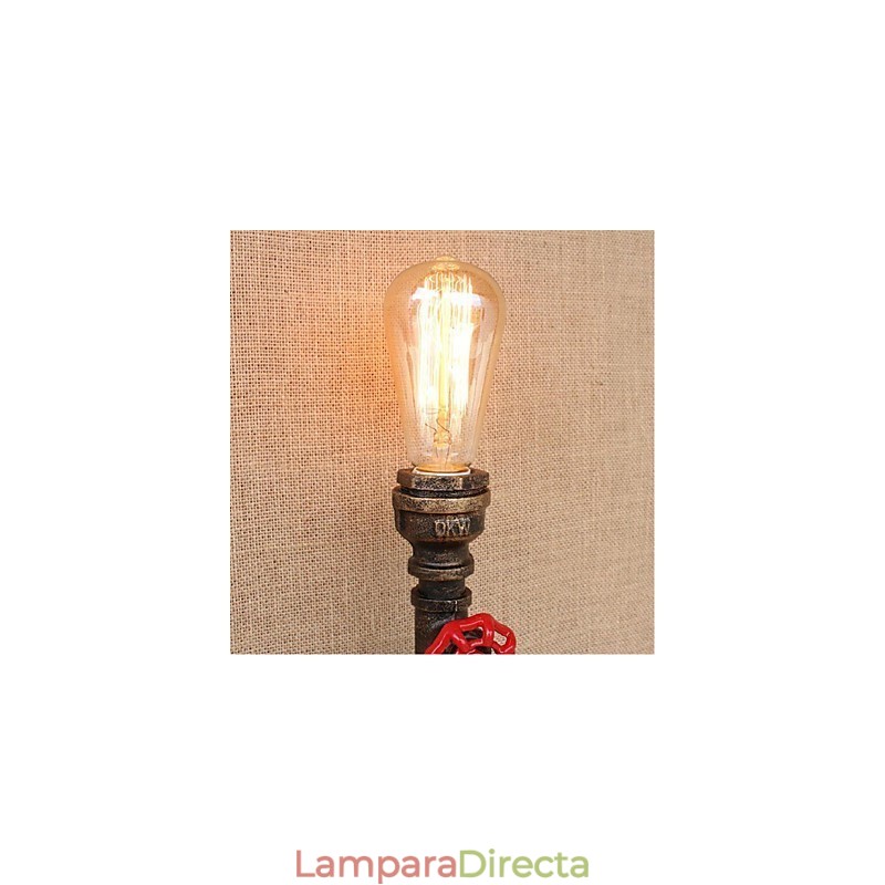 Lámpara de pared pequeña decorativa con pipa de agua sencilla y nostálgica