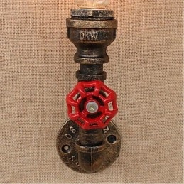 Lámpara de pared pequeña decorativa con pipa de agua sencilla y nostálgica