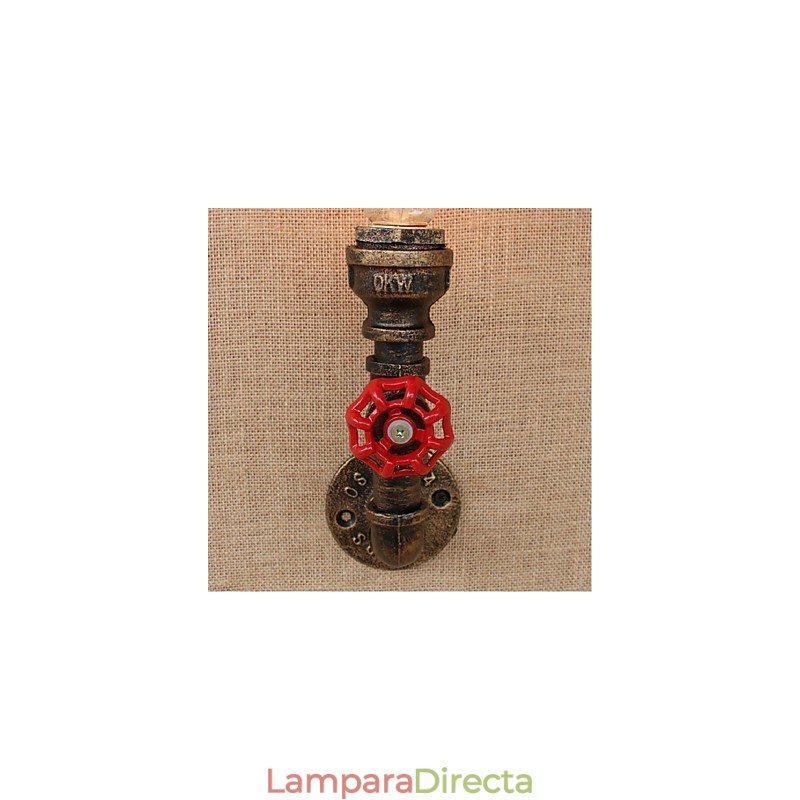 Lámpara de pared pequeña decorativa con pipa de agua sencilla y nostálgica