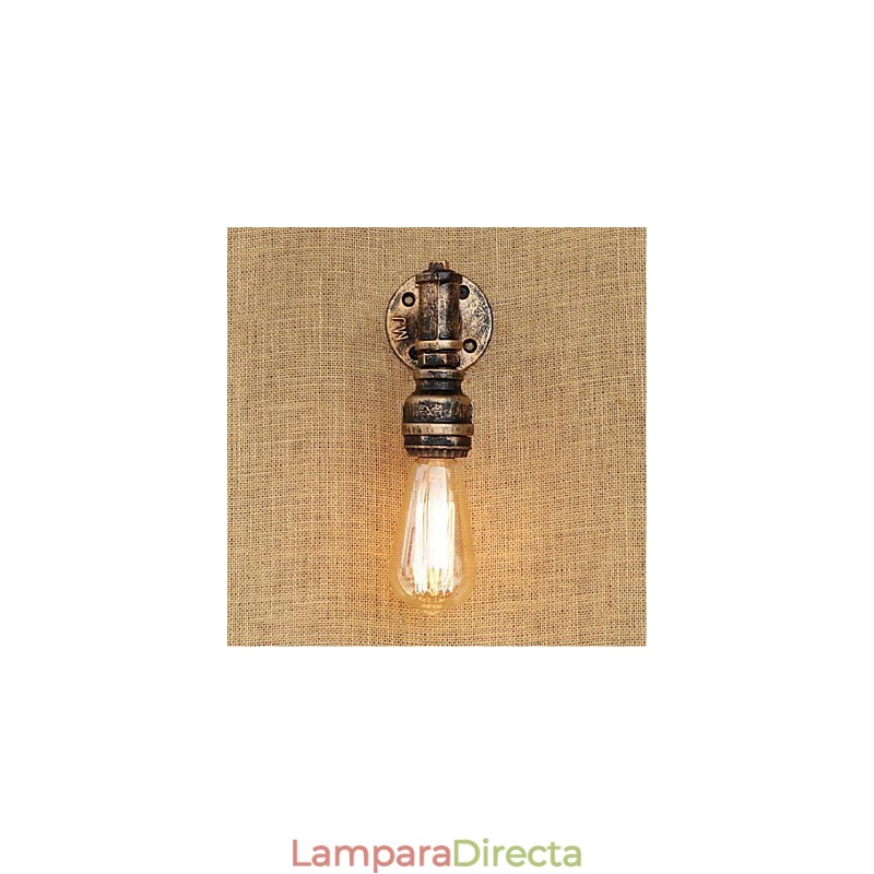 Apliques de pared con luz ambiental de estilo rústico tipo cabaña.