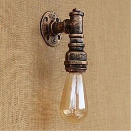 Apliques de pared con luz ambiental de estilo rústico tipo cabaña.