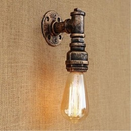 Apliques de pared con luz ambiental de estilo rústico tipo cabaña.