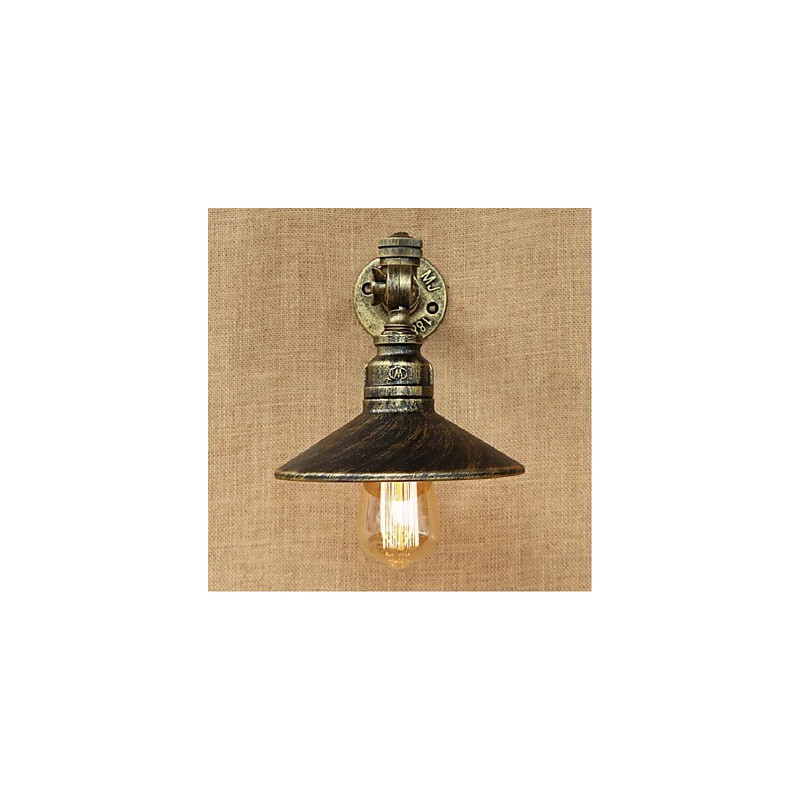 Apliques de pared con luz ambiental de estilo rústico tipo cabaña.