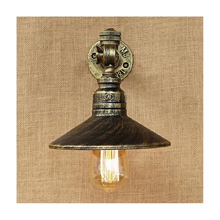 Apliques de pared con luz ambiental de estilo rústico tipo cabaña.