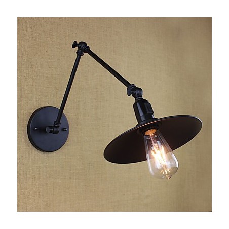 Apliques de pared con luz descendente de brazo oscilante estilo mini con pintura rústica Apliques de pared con luz descendente de brazo oscilante estilo mini con pintura rústica