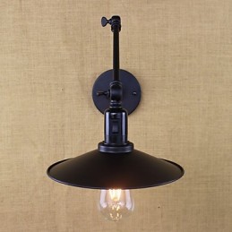 Apliques de pared con luz descendente de brazo oscilante estilo mini con pintura rústica