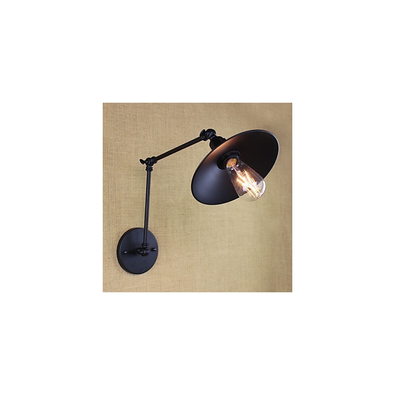 Apliques de pared con luz descendente de brazo oscilante estilo mini con pintura rústica