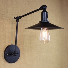 Apliques de pared con luz descendente de brazo oscilante estilo mini con pintura rústica