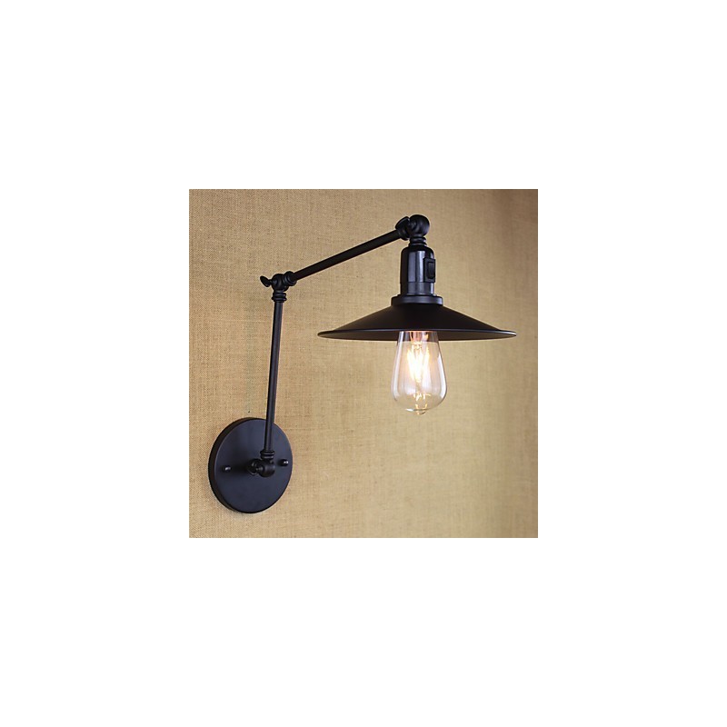 Apliques de pared con luz descendente de brazo oscilante estilo mini con pintura rústica