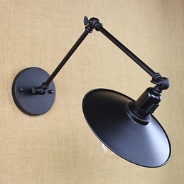 Apliques de pared con luz descendente de brazo oscilante estilo mini con pintura rústica