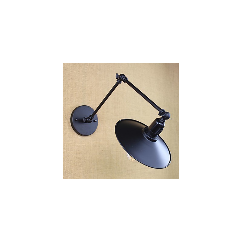 Apliques de pared con luz descendente de brazo oscilante estilo mini con pintura rústica