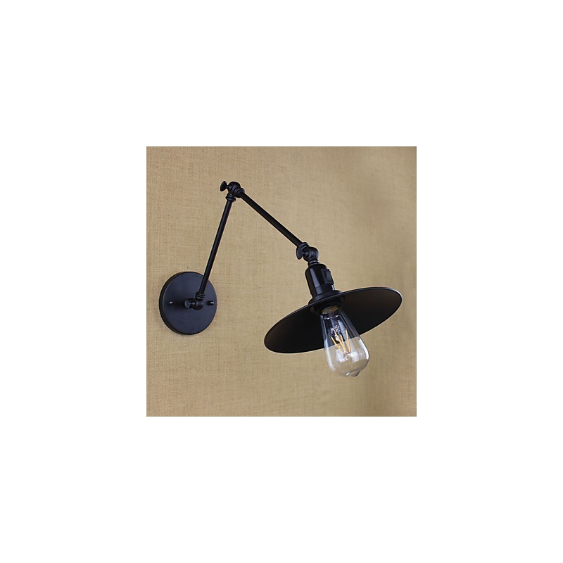 Apliques de pared con luz descendente de brazo oscilante estilo mini con pintura rústica