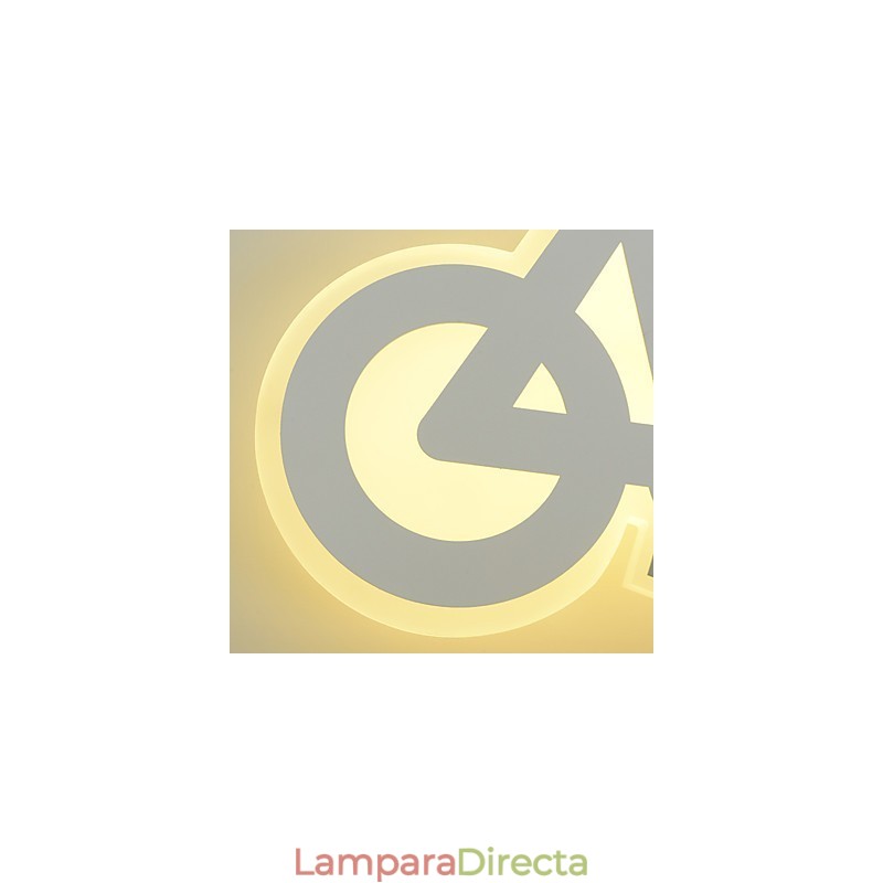 Lámpara de pared con función de pintura contemporánea moderna integrada para luz ambiental.